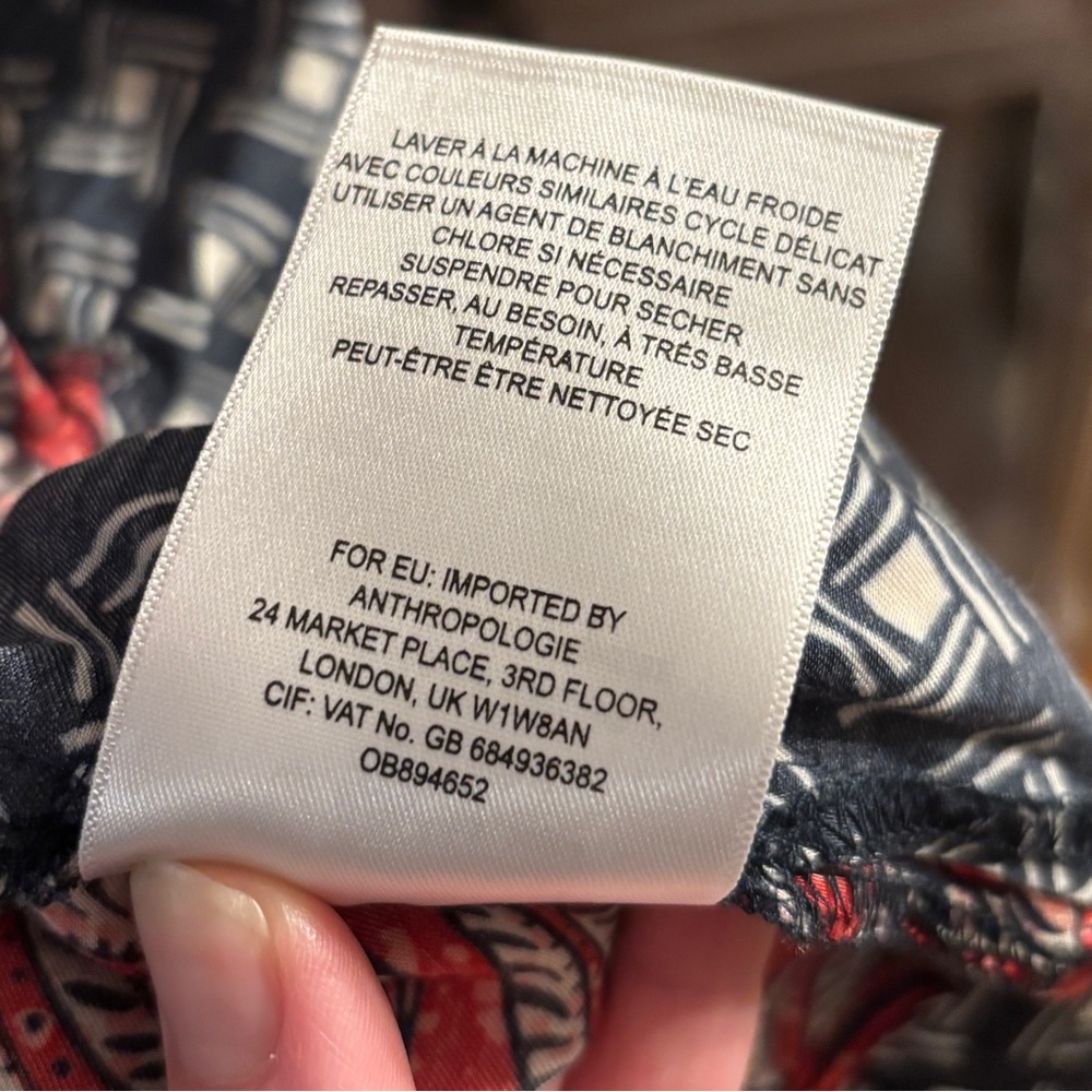 Meadow Rue by Anthropologie Multi Print Kimono Style Wrap Top - Picture 11 of 11